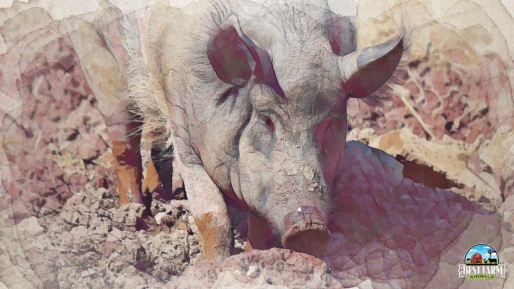 Pigs handle heat stress by wallowing in the mud DLX2 PS