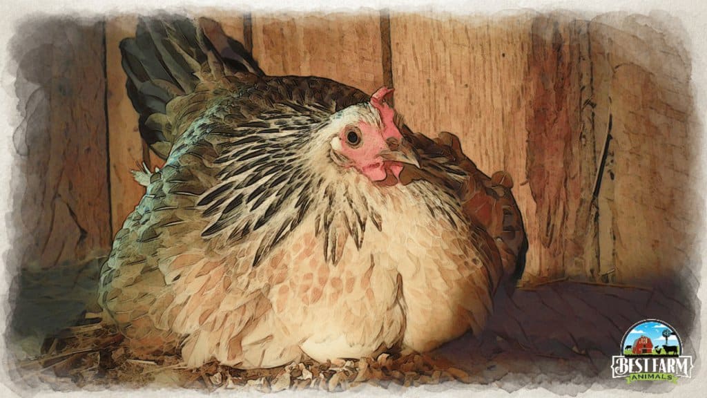 Put the hen in a darkened room or shed