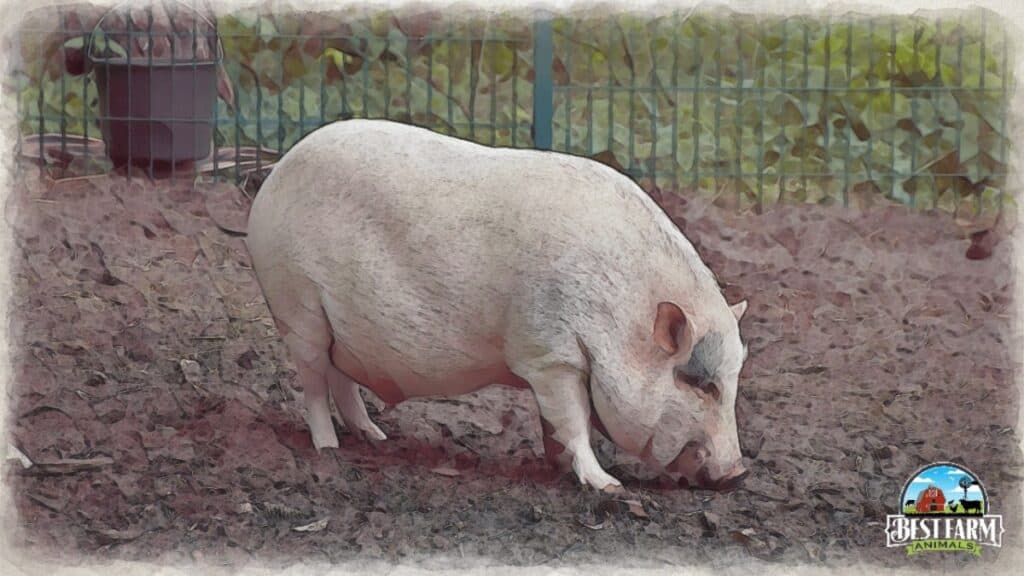 Rooting pigs appear to eat dirt