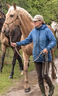 Nicky Hosek, Author with her horse