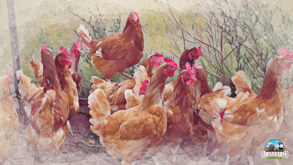 Empordanesa are yellow and red Spanish-bred chickens with beautiful, dark brown eggs