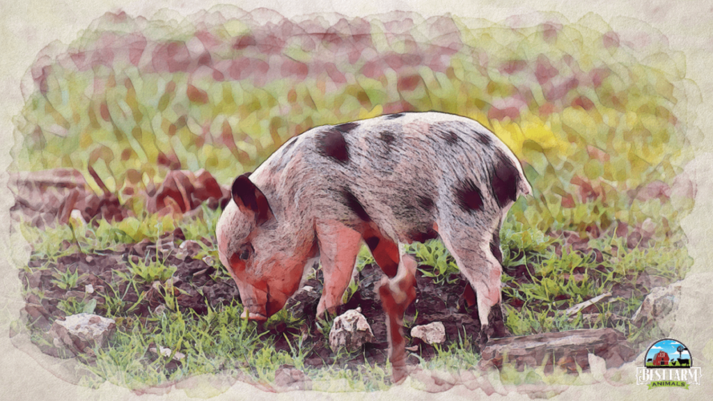 Training pigs can involve their favorite low-sugar, high-fiber treat
