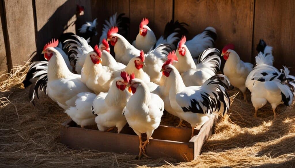 Lakenvelder chickens as egg-laying breeds