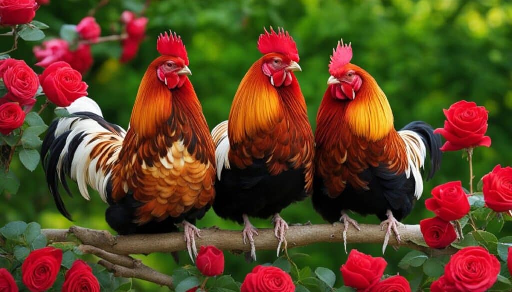 Rosecomb Chickens
