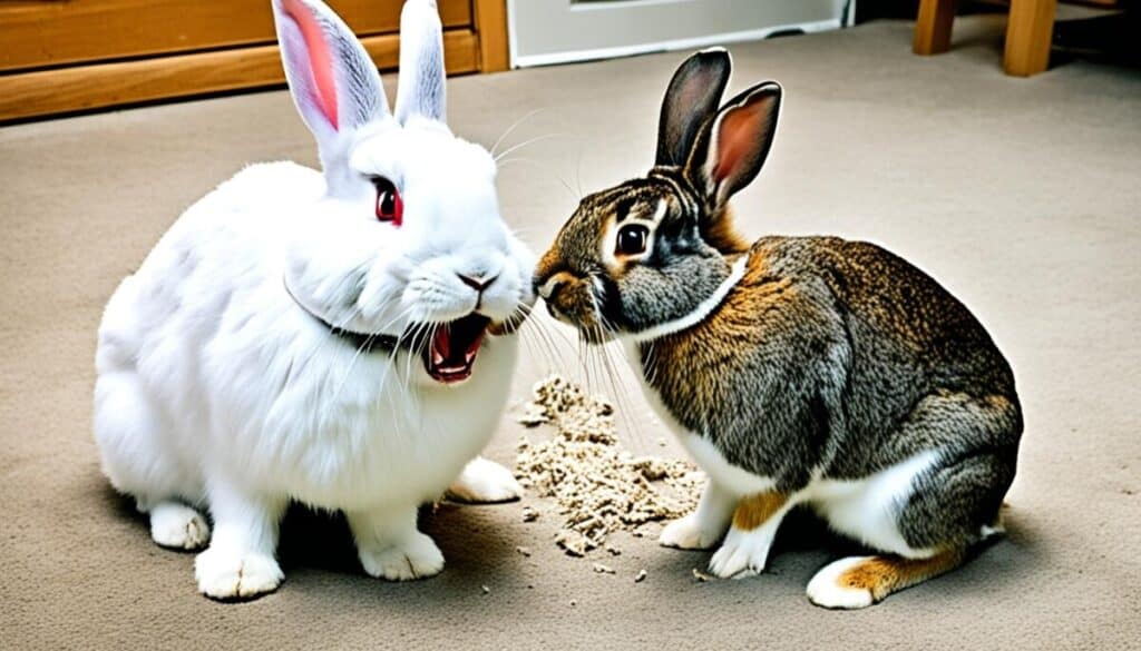 aggressive female rabbit signs