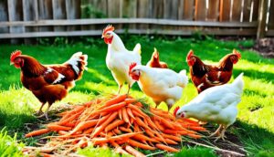 Feeding Chickens Carrots