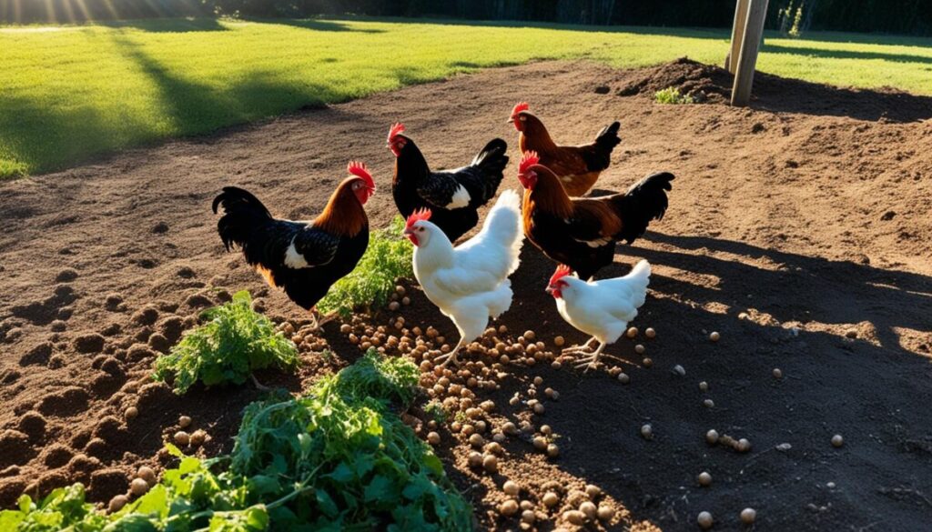 Feeding Chickens Garbanzo Beans