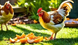Feeding Chickens Orange Peels