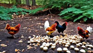 Feeding Chickens Store-bought Mushrooms