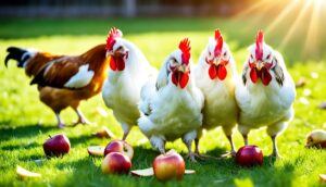 Feeding chickens raw apples