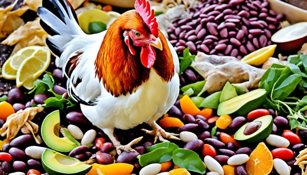 Foods to avoid feeding chickens