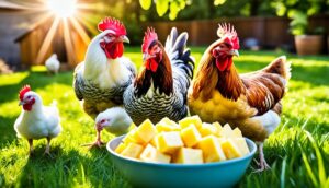 Pineapple Treats for Backyard Chickens