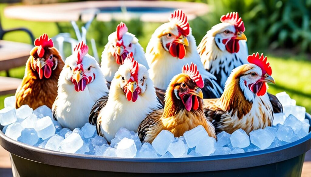 keeping chickens cool in hot weather